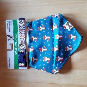 Dog collar with bandana - Small/Medium